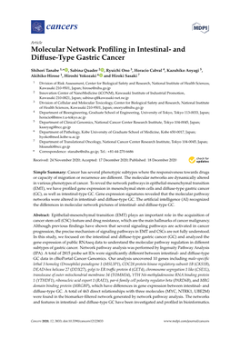 And Diffuse-Type Gastric Cancer