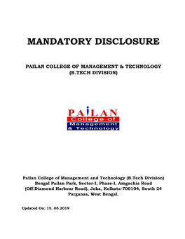 Mandatory Disclosure