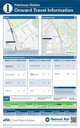 Patchway Station I Onward Travel Information Buses Local Area Map