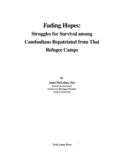 Fading Hopes.Pdf (7.675Mb)