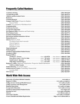 Frequently Called Numbers World Wide Web Access