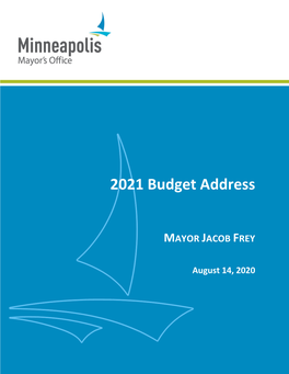 Mayor Frey's 2021 Budget Address