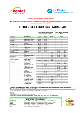 Horaires Bus LR