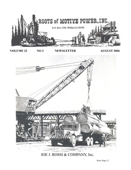 Roots of Motive Power, Highline, August, 2004, Volume 22, No. 2