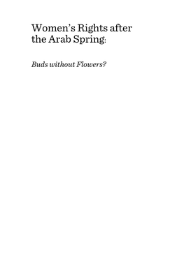 Women's Rights After the Arab Spring