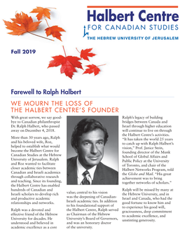 Halbert Centre for CANADIAN STUDIES