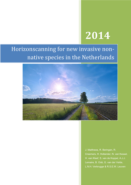 Horizonscanning for New Invasive Non-Native Species in the Netherlands