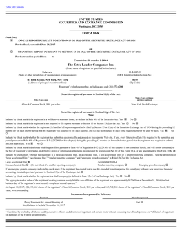 FORM 10-K the Estée Lauder Companies Inc