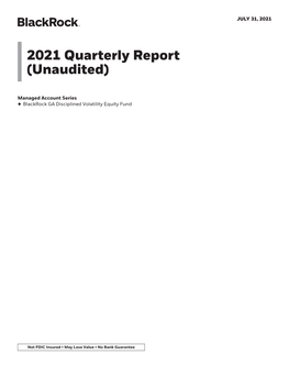 First Quarter Report