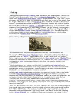 History the Island Was Settled by French Colonists in the 18Th Century, Who Named It Île Aux Cochons (Hog Island)