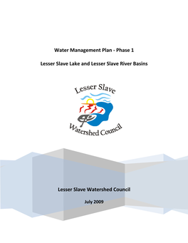 Water Management Plan ‐ Phase 1