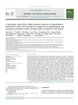 A Systematic Study of the Whole Genome Sequence Of