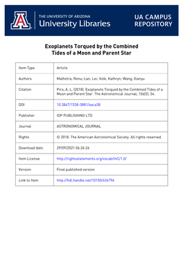 Exoplanets Torqued by the Combined Tides of a Moon and Parent Star