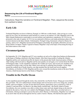 Early Life Circumnavigation Trouble in the Pacific Ocean