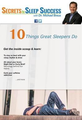 Things Great Sleepers Do 10 Get the Inside Scoop & Learn