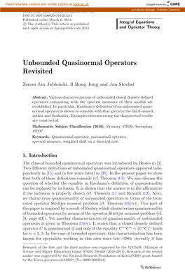 Unbounded Quasinormal Operators Revisited