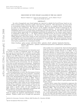 Arxiv:0805.1250V2 [Astro-Ph] 22 Oct 2008