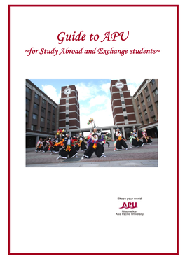 Guide to APU ~For Study Abroad and Exchange Students~