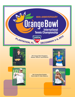 2011 Orange Bowl Finalists Patrick Ofner & Yulia Putintseva 2011