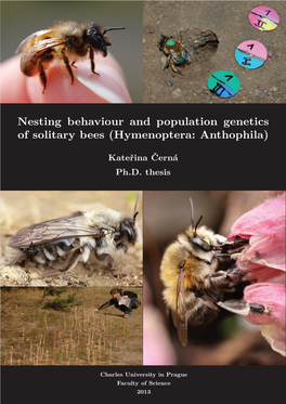 Nesting Behaviour and Population Genetics of Solitary Bees (Hymenoptera: Anthophila)
