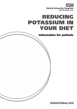 Reducing Potassium in Your Diet