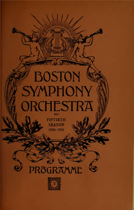 Boston Symphony Orchestra Concert Programs, Season 50,1930-1931, Subscription Series