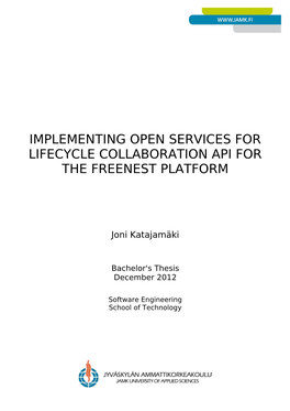 Implementing Open Services for Lifecycle Collaboration Api for the Freenest Platform