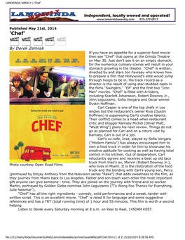 LAMORINDA WEEKLY | 'Chef'