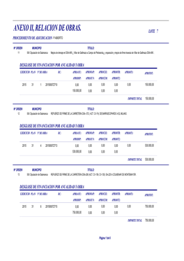 ANEXO 1, Relacion De Obras