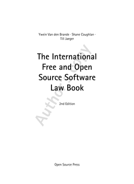 The International Free and Open Source Software Law Book