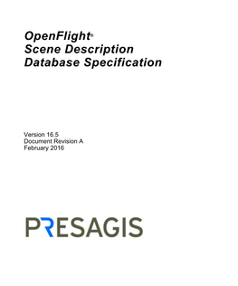 Openflight Scene Description Database Specification, Version 16.5