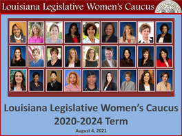 Louisiana Legislative Women's Caucus 2020-2024 Term