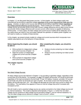1.5.1 Non-Ideal Power Sources