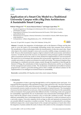 Application of a Smart City Model to a Traditional University Campus with a Big Data Architecture: a Sustainable Smart Campus