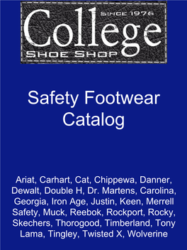 Safety Footwear Catalog