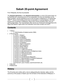 Sabah 20-Point Agreement