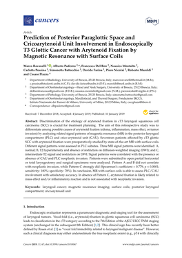 Prediction of Posterior Paraglottic Space and Cricoarytenoid Unit