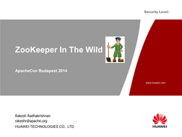 Apache Zookeeper in the Wild