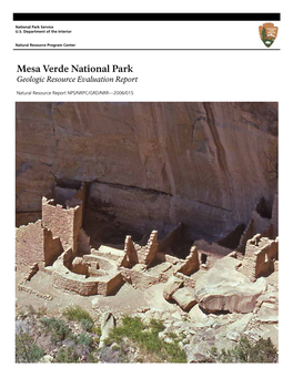 Geologic Resource Evaluation Report, Mesa Verde National Park