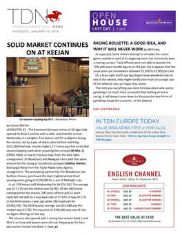 Solid Market Continues on at Keejan
