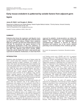 E7.5 Endoderm Induction by Adjacent Germ Layers 1565