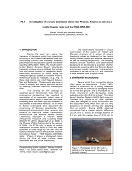 P4.7 Investigation of a Severe Downburst Storm Near Phoenix, Arizona As Seen by A