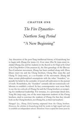 The Five Dynasties– Northern Song Period “A New Beginning”