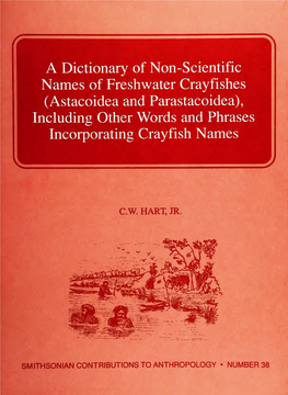 A Dictionary of Non-Scientific Names of Freshwater Crayfishes (Astacoidea and Parastacoidea), Including Other Words and Phrases Incorporating Crayfish Names