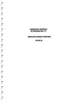 Municipal District of Brazeau No. 77 Regular Council