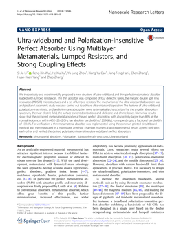 Ultra-Wideband and Polarization-Insensitive Perfect