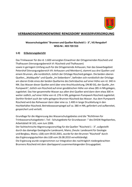 Verbandsgemeindewerke Rengsdorf Wasserversorgung