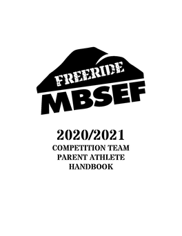 Freeride Ski Parent Athlete Manual 2020-2021