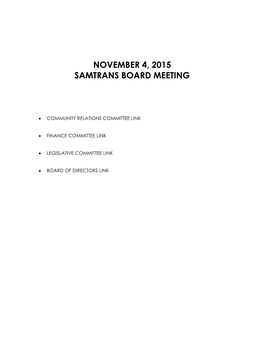 November 4, 2015 Samtrans Board Meeting