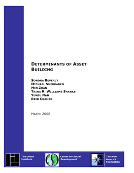 Determinants of Asset Building